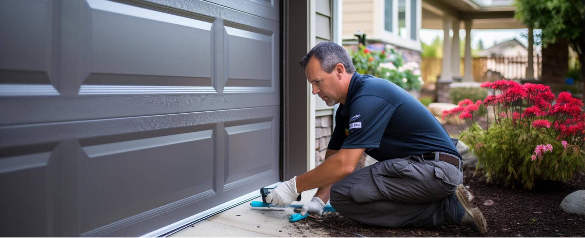 Pose de porte de garage - site DWS Sarl Gezede